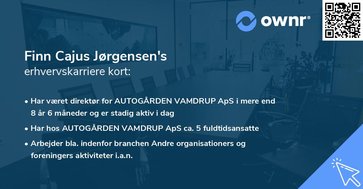 Finn Cajus Jørgensen's erhvervskarriere kort