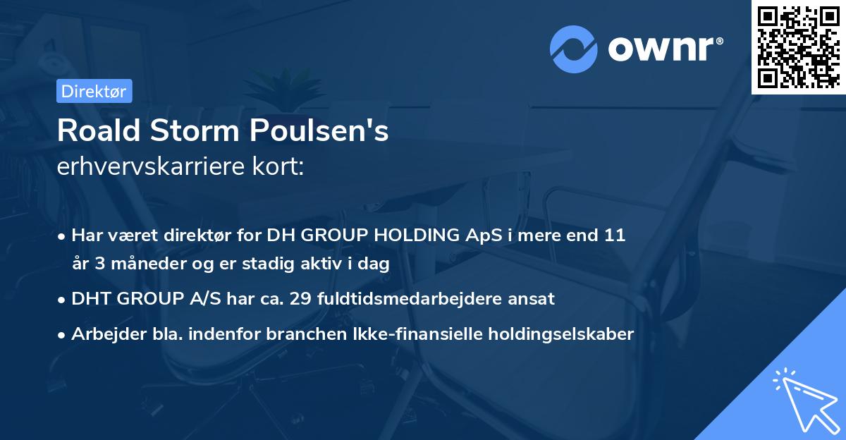 Roald Storm Poulsen's erhvervskarriere kort