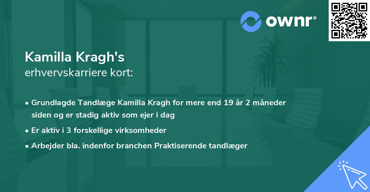 Kamilla Kragh's erhvervskarriere kort