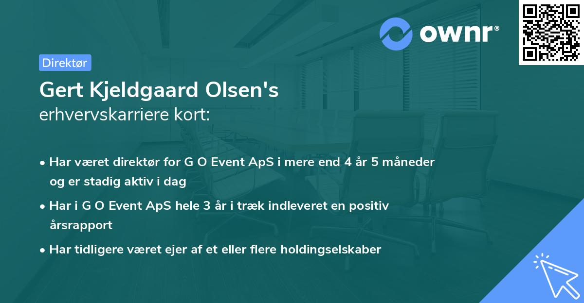 Gert Kjeldgaard Olsen's erhvervskarriere kort