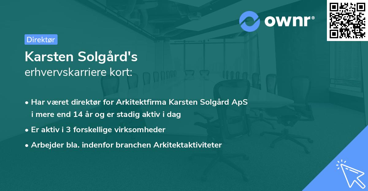 Karsten Solgård's erhvervskarriere kort