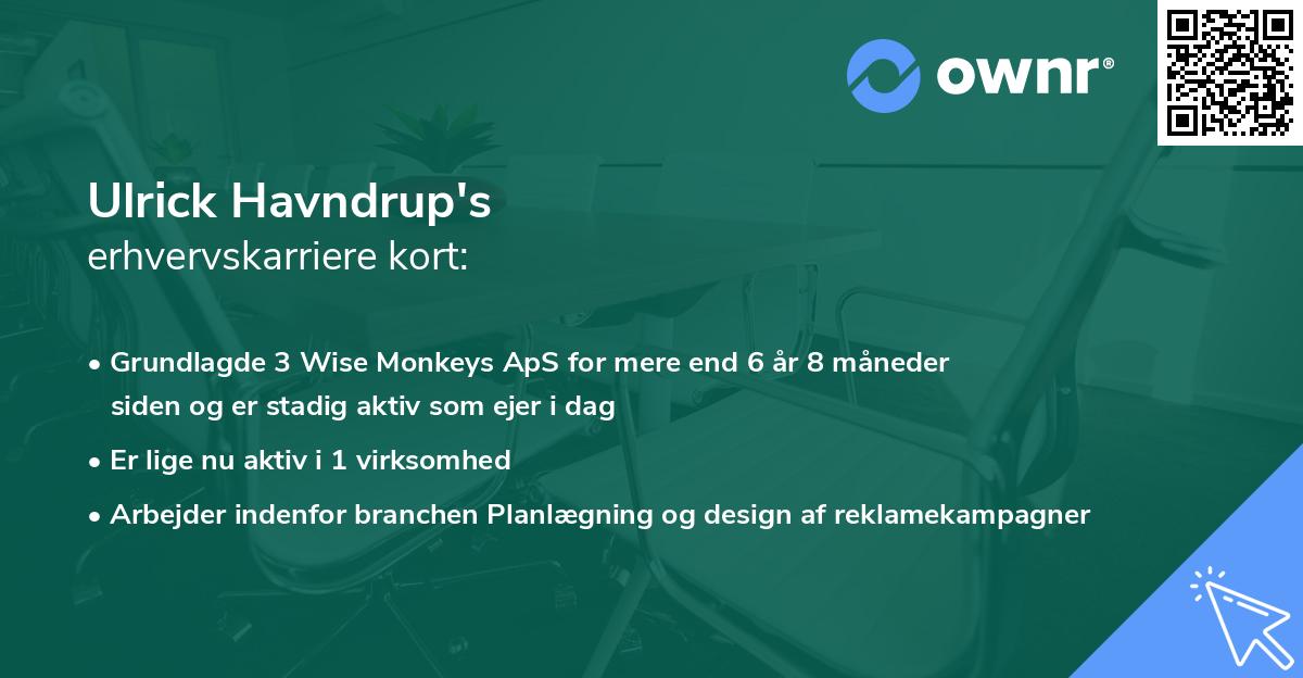Ulrick Havndrup's erhvervskarriere kort