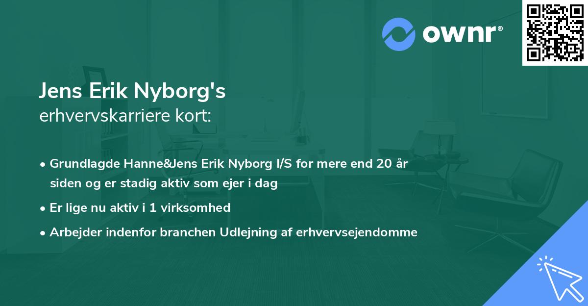 Jens Erik Nyborg's erhvervskarriere kort