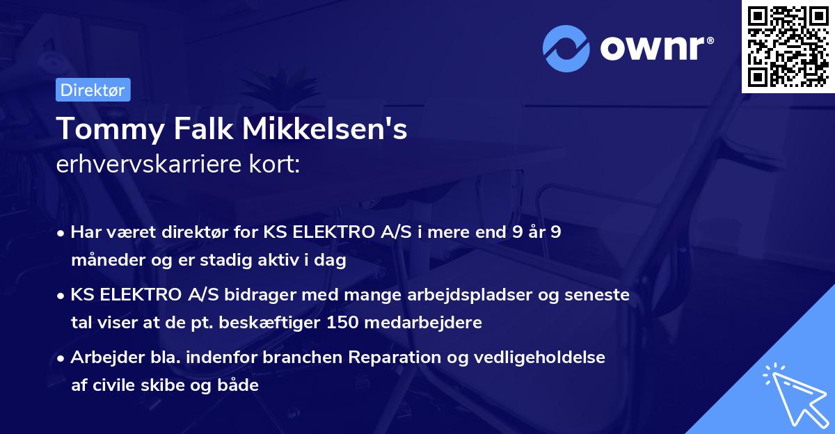 Tommy Falk Mikkelsen's erhvervskarriere kort