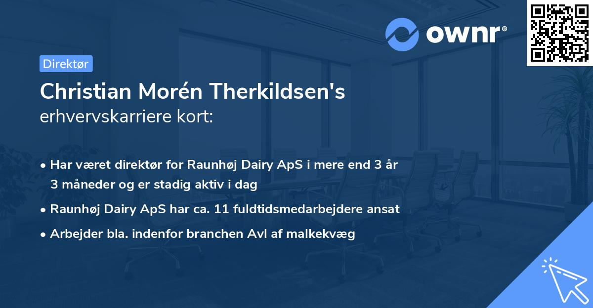 Christian Morén Therkildsen's erhvervskarriere kort