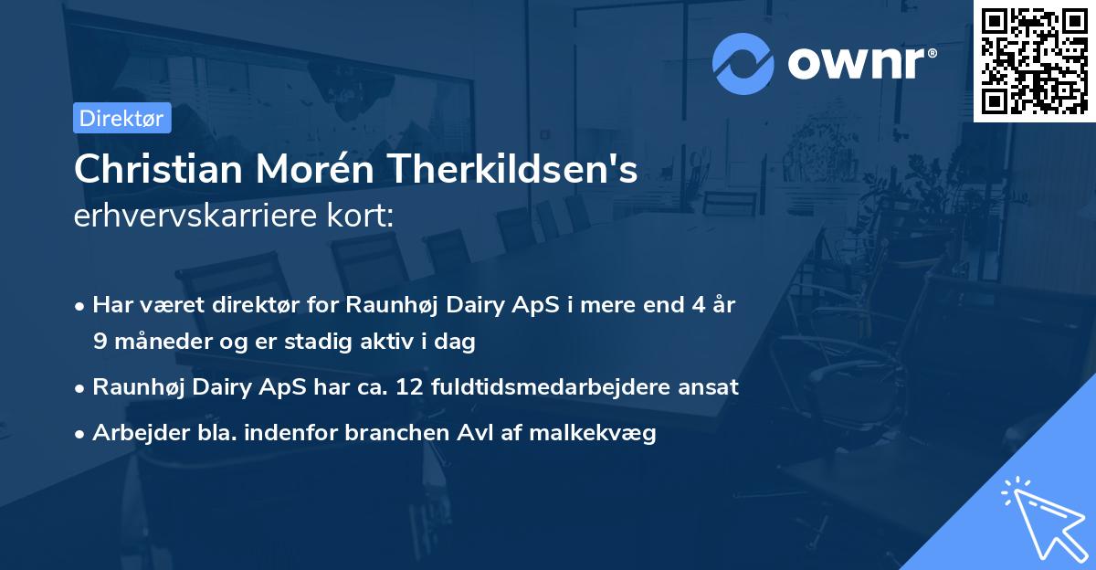 Christian Morén Therkildsen's erhvervskarriere kort