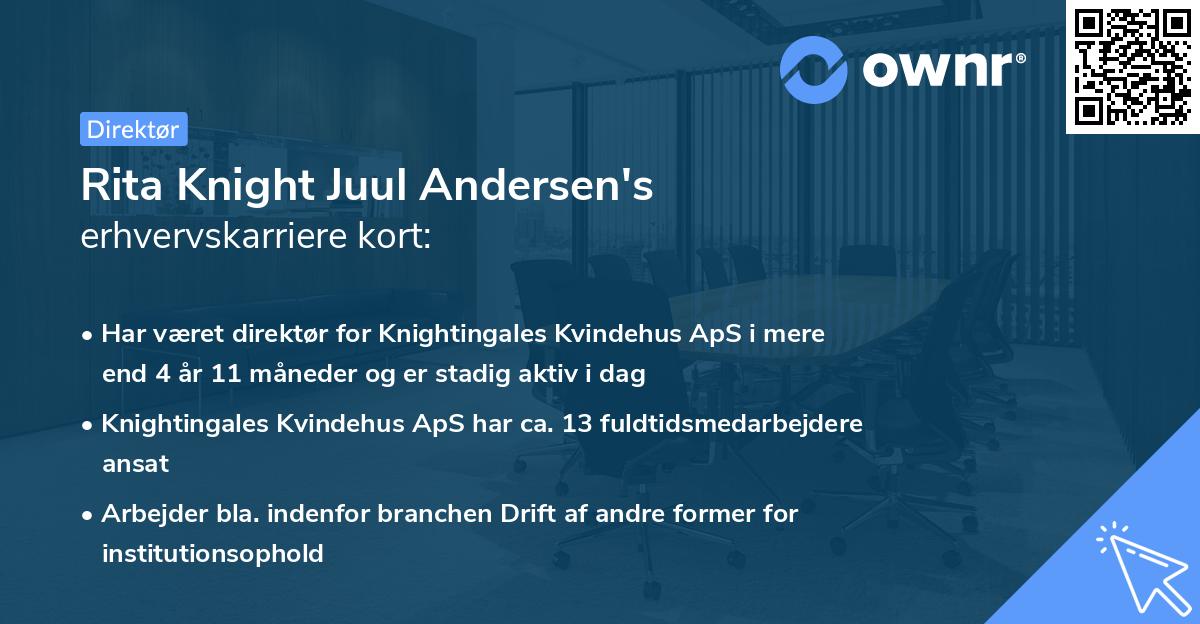 Rita Knight Juul Andersen's erhvervskarriere kort