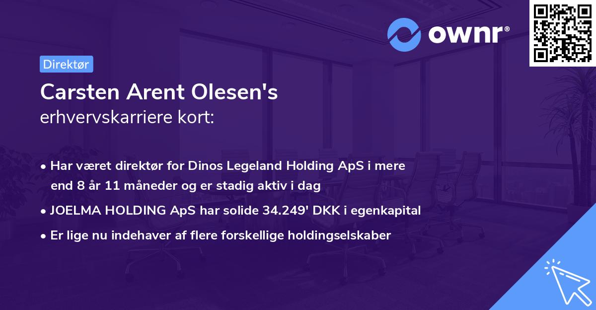 Carsten Arent Olesen's erhvervskarriere kort