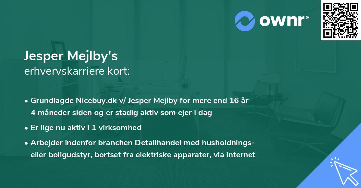 Jesper Mejlby's erhvervskarriere kort