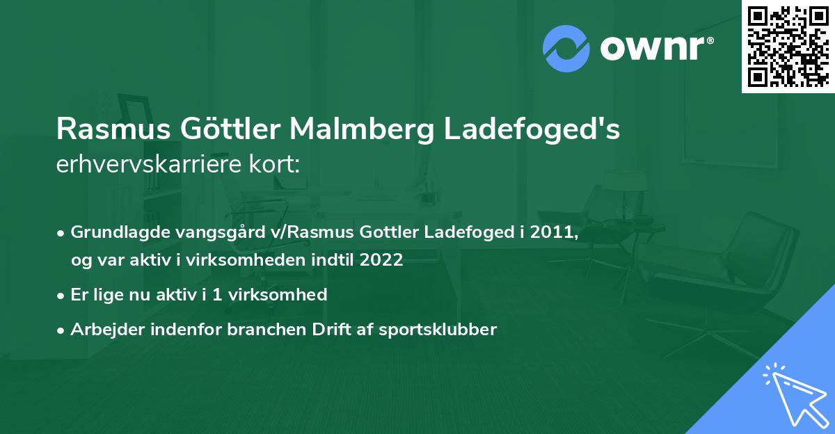 Rasmus Göttler Malmberg Ladefoged's erhvervskarriere kort