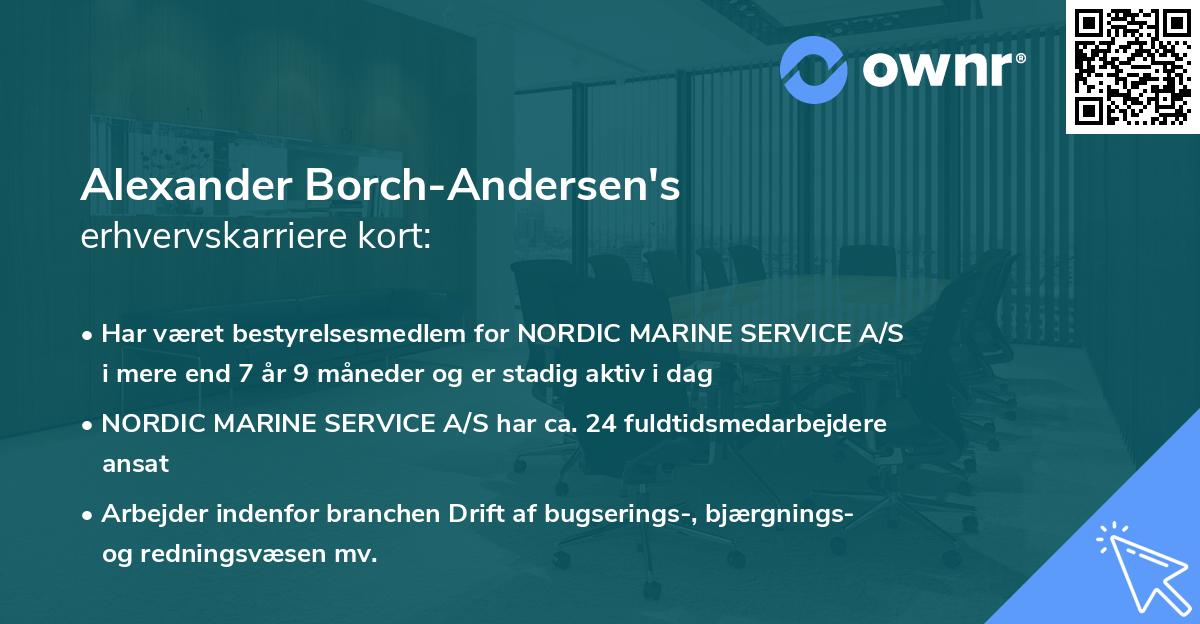 Alexander Borch-Andersen's erhvervskarriere kort