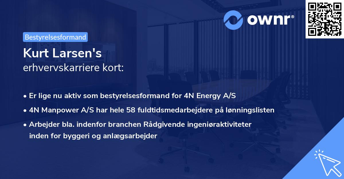 Kurt Larsen's erhvervskarriere kort
