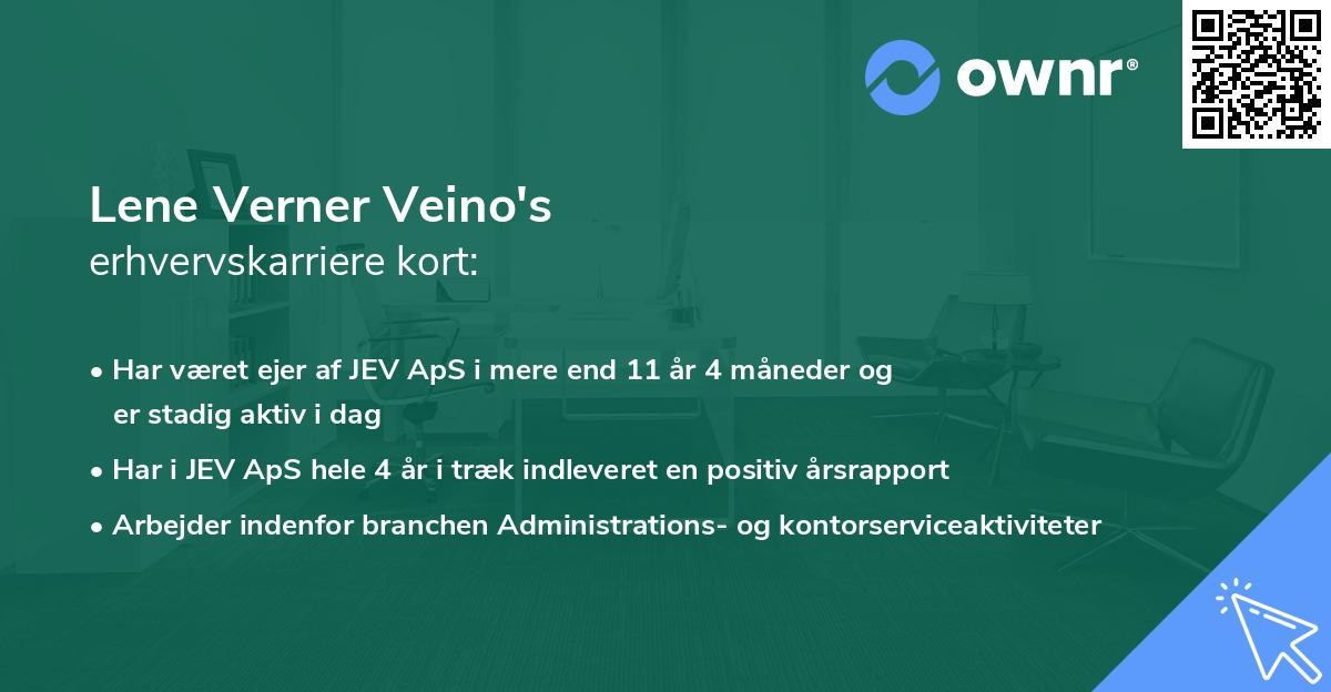 Lene Verner Veino's erhvervskarriere kort
