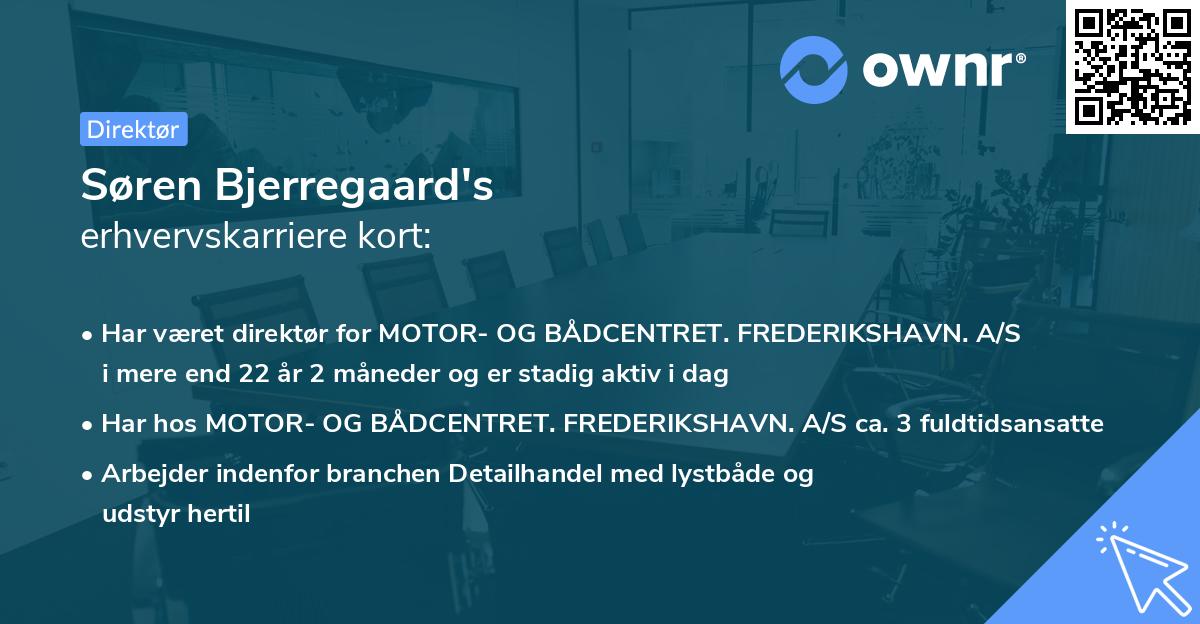 Søren Bjerregaard's erhvervskarriere kort