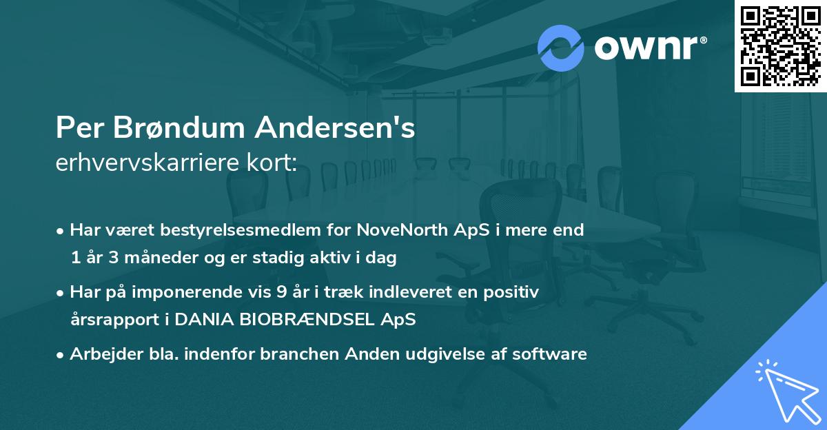 Per Brøndum Andersen's erhvervskarriere kort
