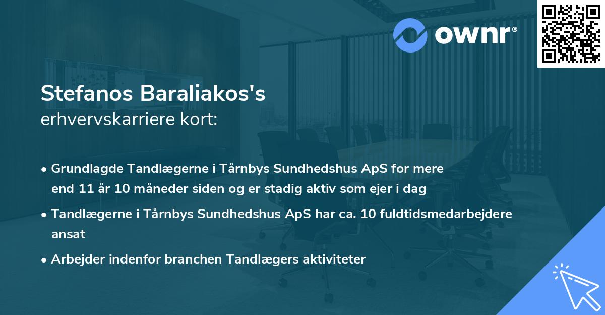 Stefanos Baraliakos's erhvervskarriere kort