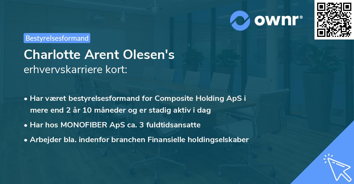 Charlotte Arent Olesen's erhvervskarriere kort