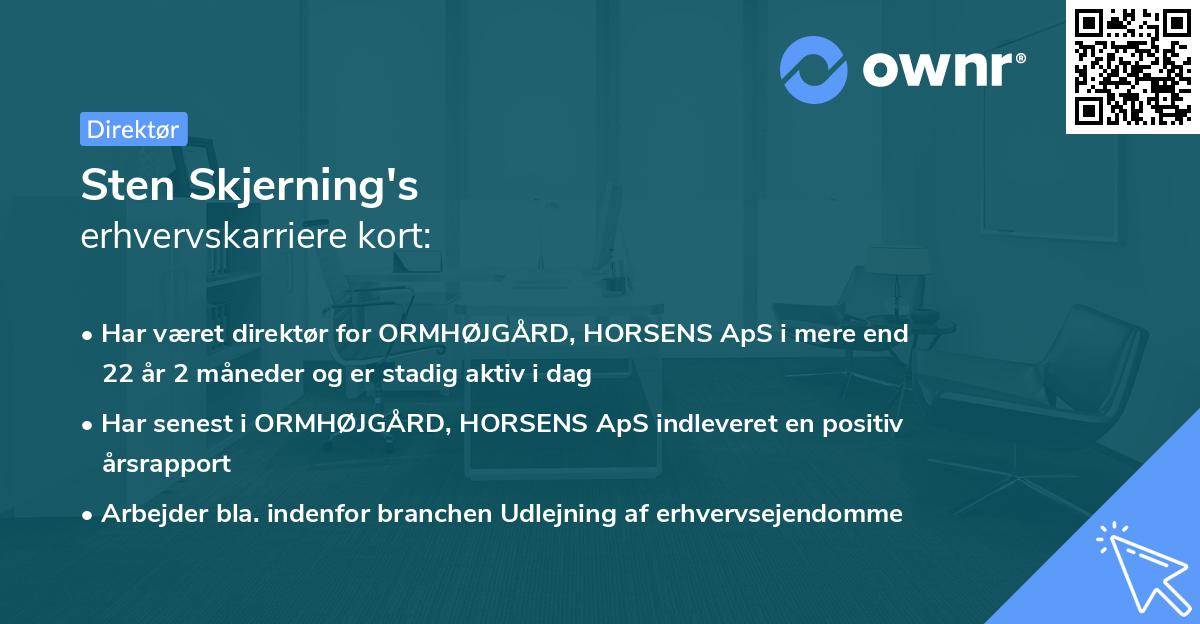 Sten Skjerning's erhvervskarriere kort