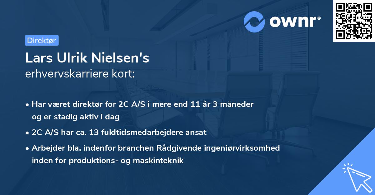 Lars Ulrik Nielsen's erhvervskarriere kort