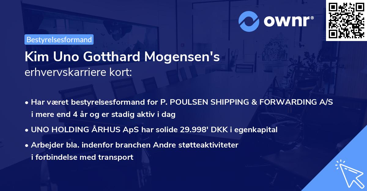 Kim Uno Gotthard Mogensen's erhvervskarriere kort