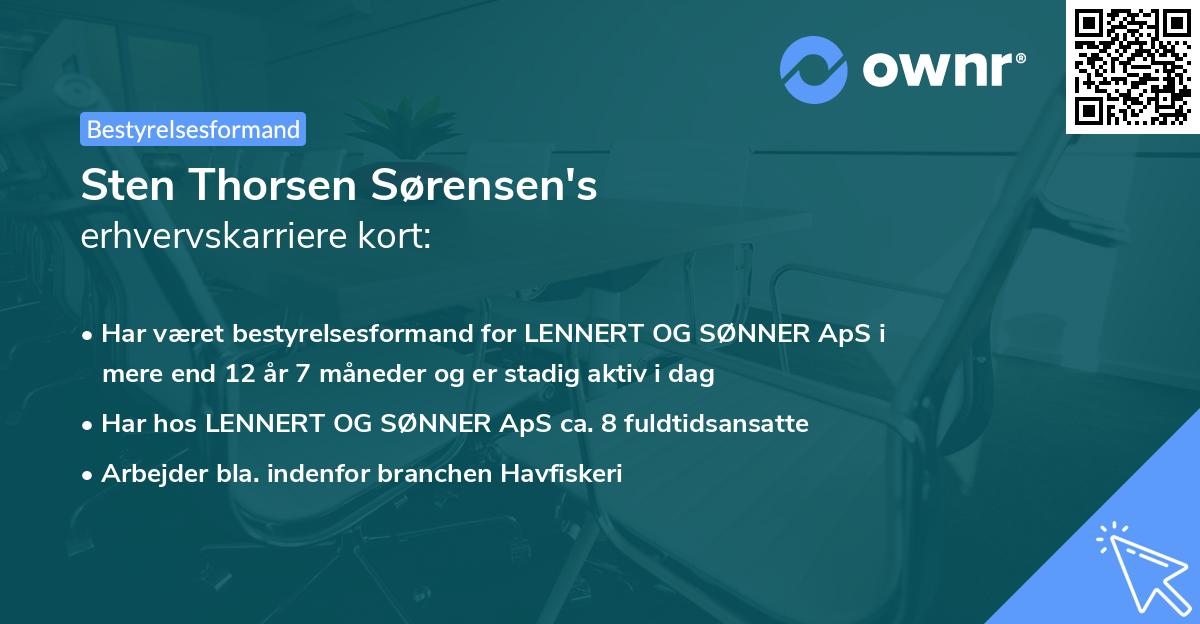 Sten Thorsen Sørensen's erhvervskarriere kort