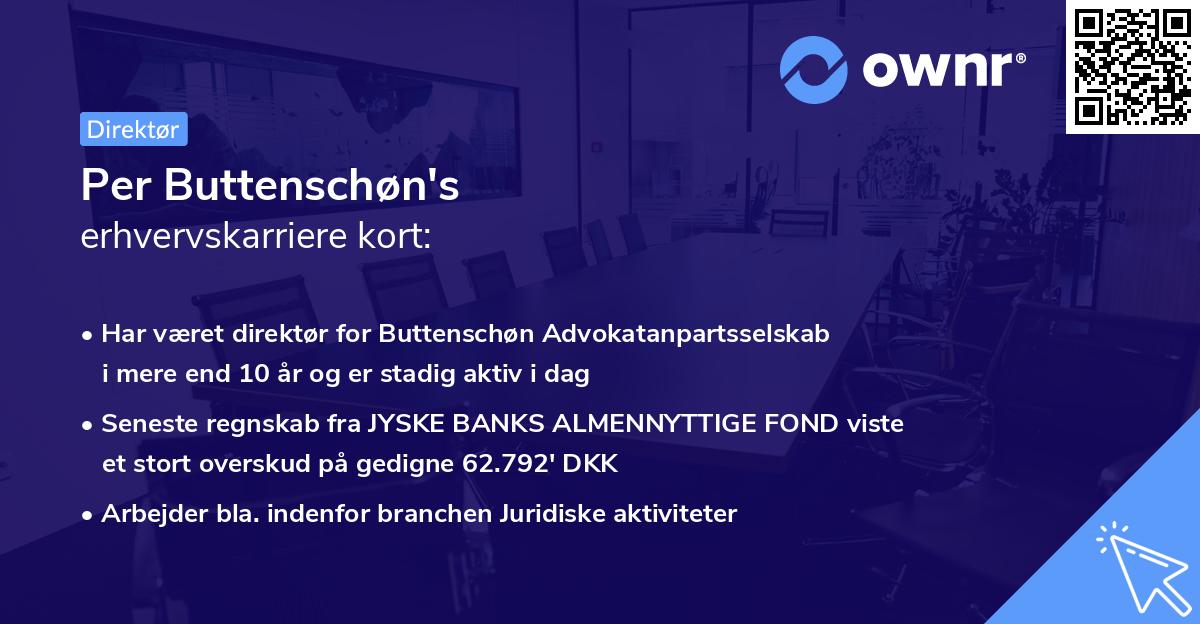Per Buttenschøn's erhvervskarriere kort