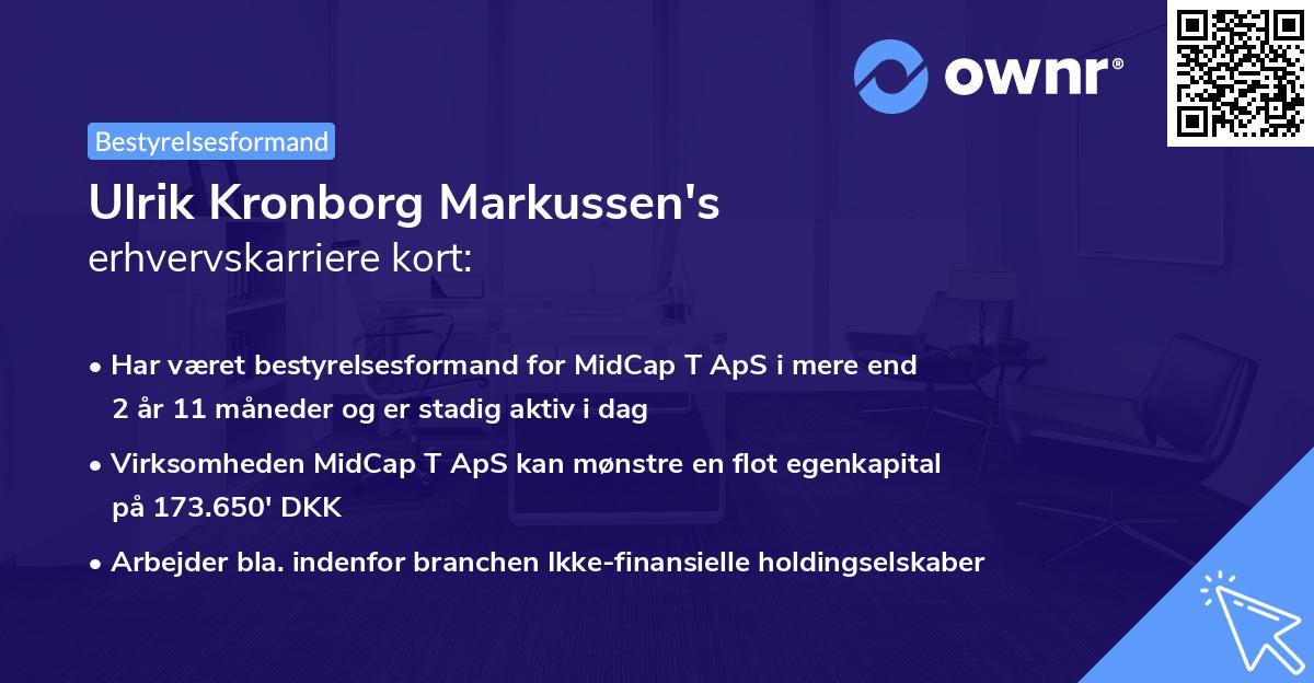 Ulrik Kronborg Markussen's erhvervskarriere kort