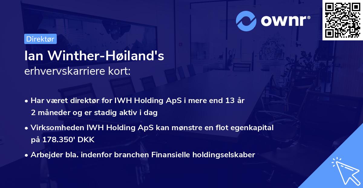 Ian Winther-Høiland's erhvervskarriere kort
