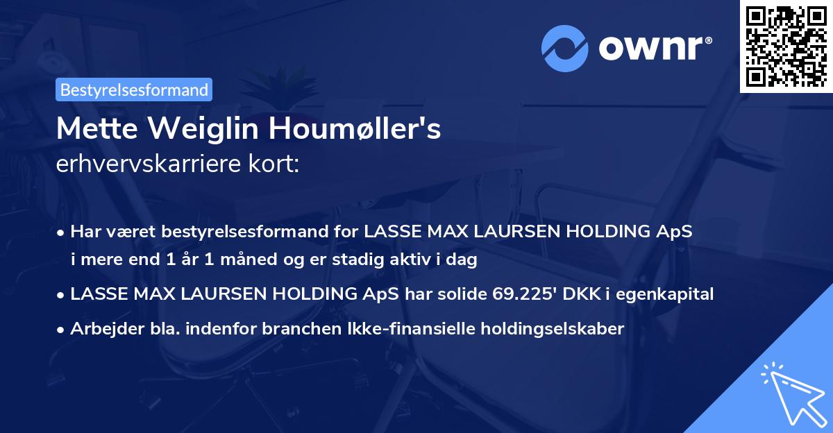 Mette Weiglin Houmøller's erhvervskarriere kort
