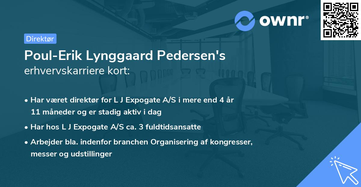 Poul-Erik Lynggaard Pedersen's erhvervskarriere kort