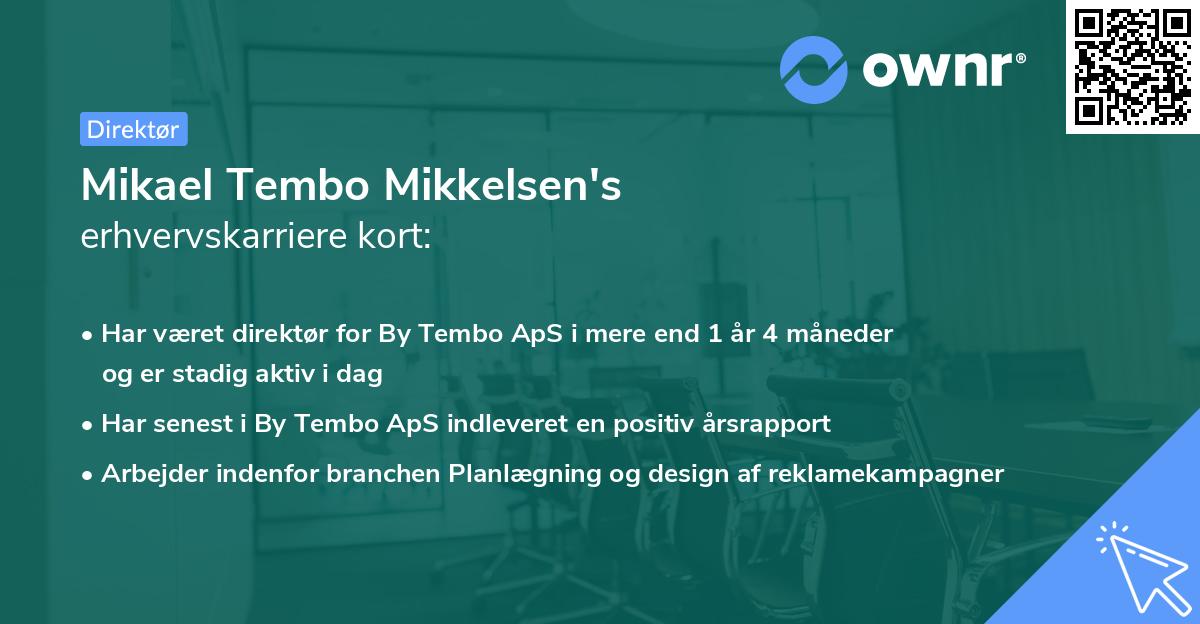 Mikael Tembo Mikkelsen's erhvervskarriere kort