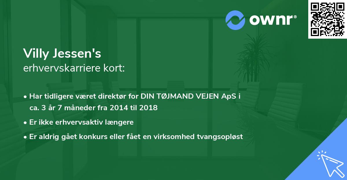 Villy Jessen's erhvervskarriere kort