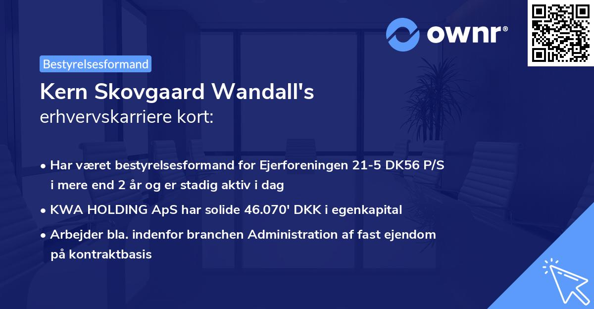 Kern Skovgaard Wandall's erhvervskarriere kort