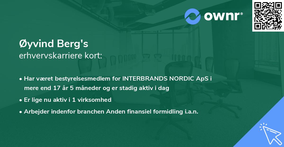 Øyvind Berg's erhvervskarriere kort