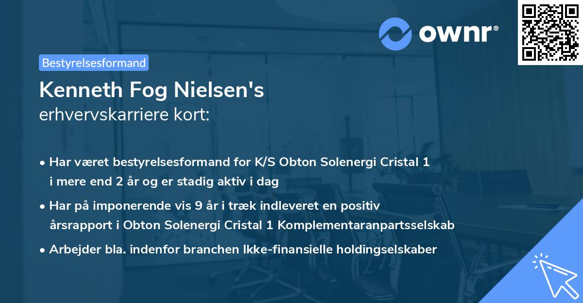 Kenneth Fog Nielsen's erhvervskarriere kort