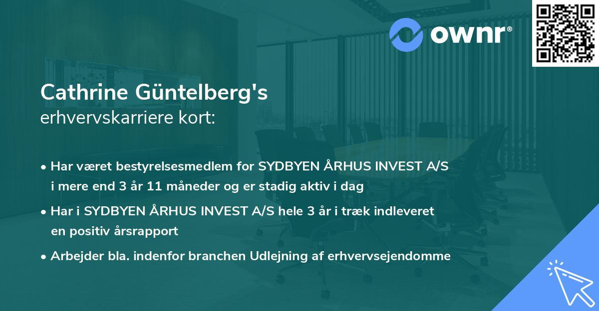 Cathrine Güntelberg's erhvervskarriere kort