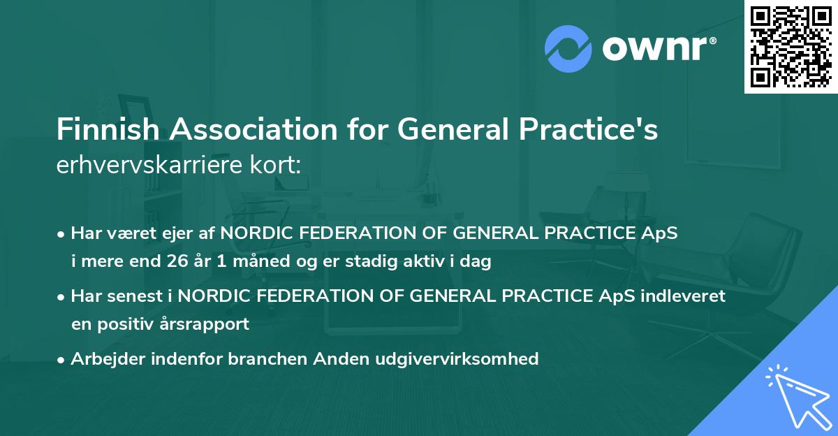 Finnish Association for General Practice's erhvervskarriere kort