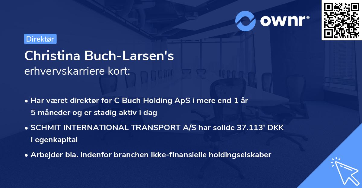 Christina Buch-Larsen's erhvervskarriere kort