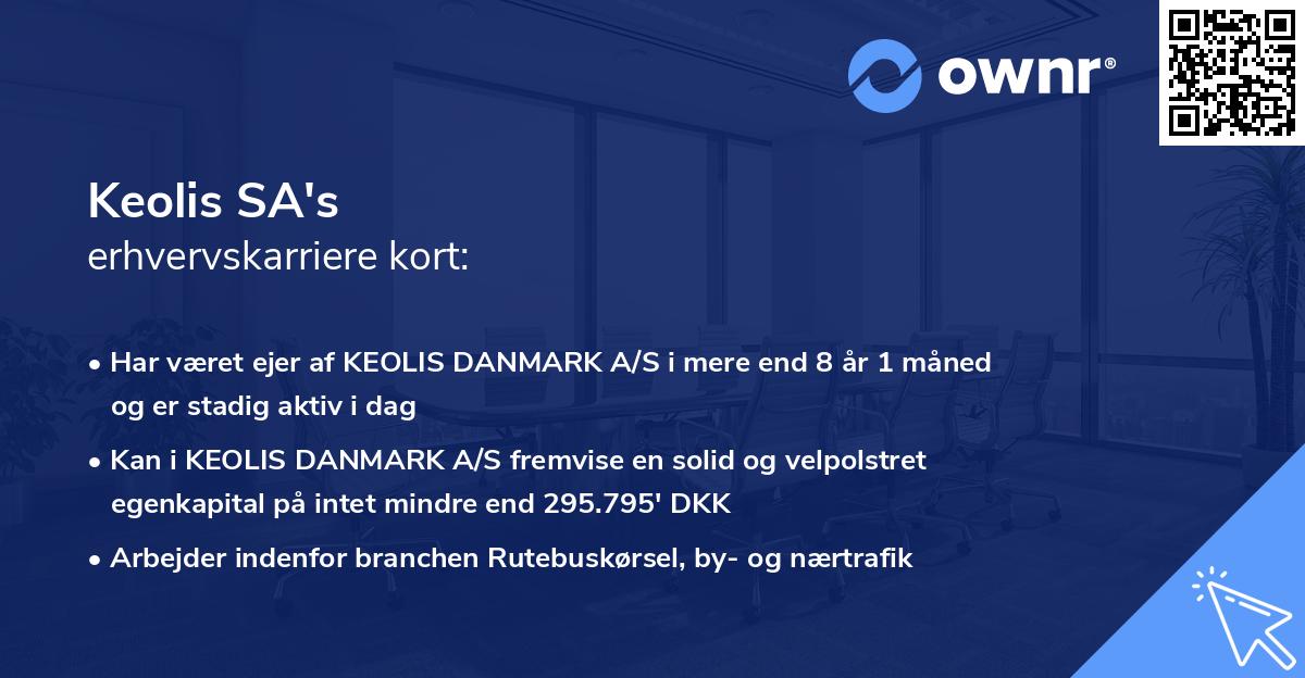 Keolis SA's erhvervskarriere kort