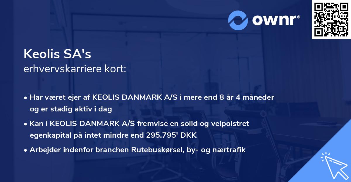 Keolis SA's erhvervskarriere kort