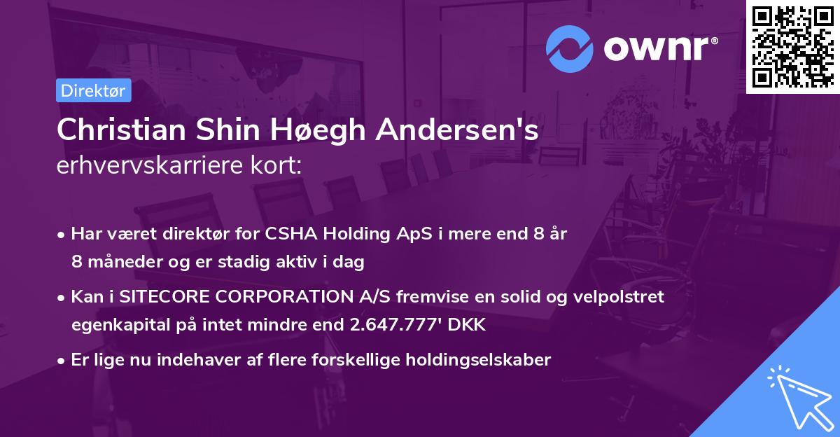 Christian Shin Høegh Andersen's erhvervskarriere kort