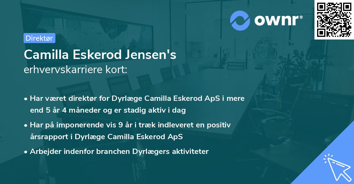 Camilla Eskerod Jensen's erhvervskarriere kort