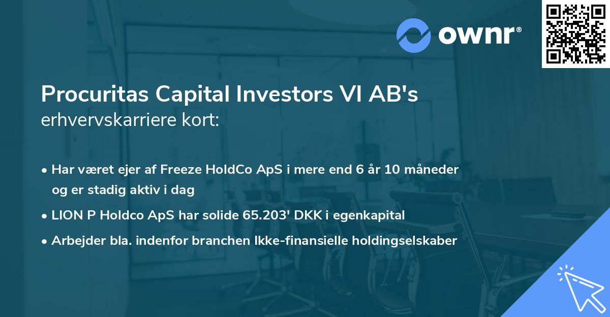 Procuritas Capital Investors VI AB's erhvervskarriere kort