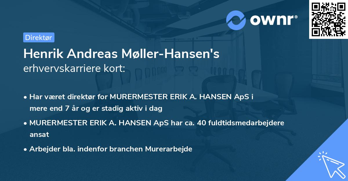 Henrik Andreas Møller-Hansen's erhvervskarriere kort