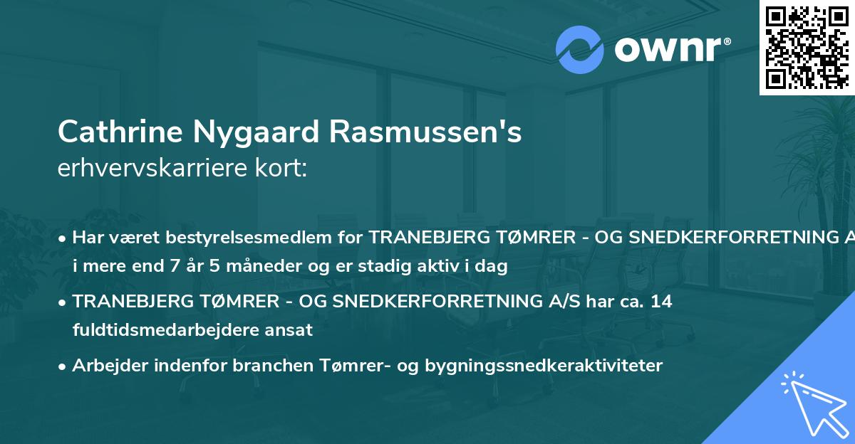 Cathrine Nygaard Rasmussen's erhvervskarriere kort
