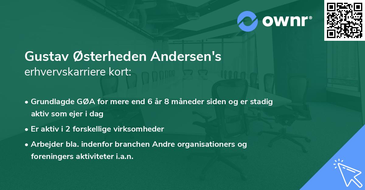 Gustav Østerheden Andersen's erhvervskarriere kort