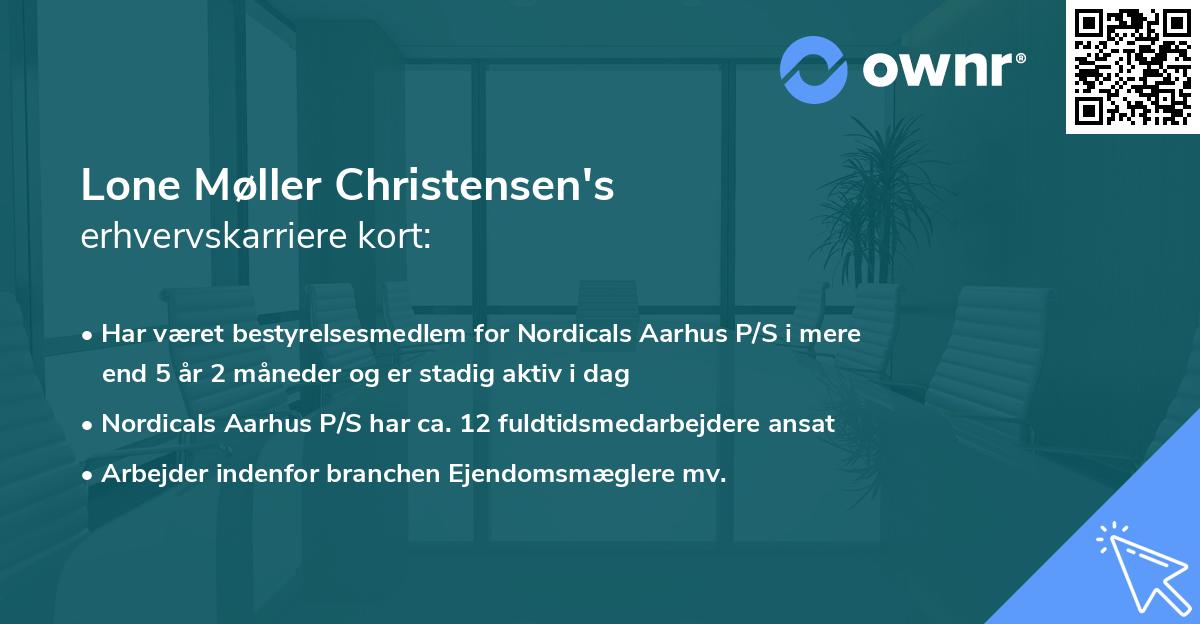 Lone Møller Christensen's erhvervskarriere kort