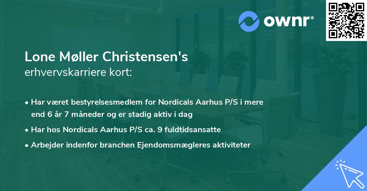 Lone Møller Christensen's erhvervskarriere kort