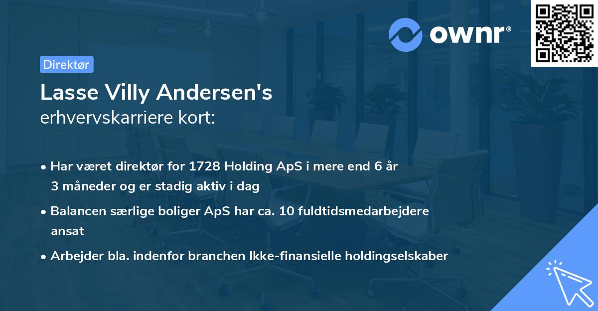 Lasse Villy Andersen's erhvervskarriere kort