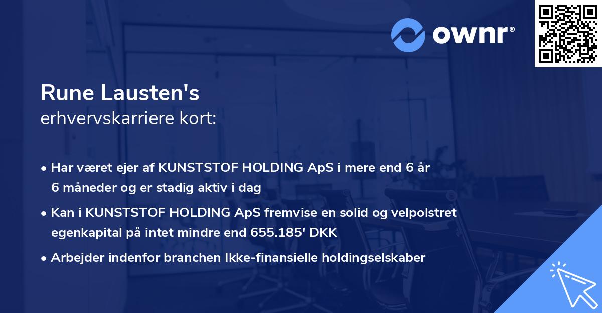 Rune Lausten's erhvervskarriere kort